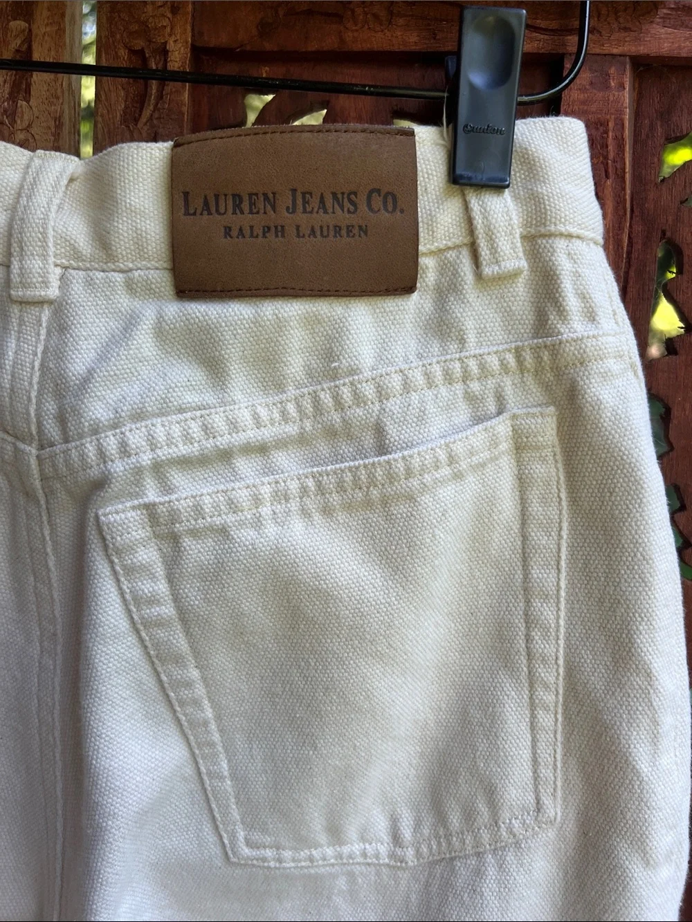 Vintage Lauren Ralph Lauren High Wated Cream Cotton Straight Jeans